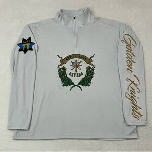 Las Vegas Golden Knights Nevada Day White 1/4 Zip Up Athletic Pullover Women’s L